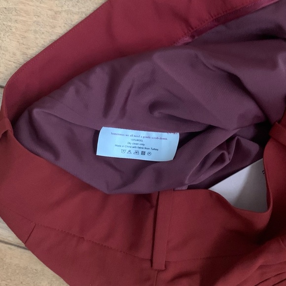 NWT MM LaFleur Chester Pant Fine Wool Rust 12 - Picture 4 of 4